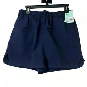 DSG NOTCHED WOVEN SHORTS WOMENS SIZE M INKSPOT BLUE ATHLEISURE DRAWSTRING WAIST